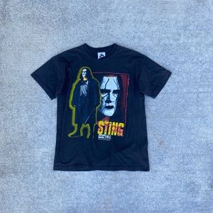Vintage Sting WWE front back Graphic